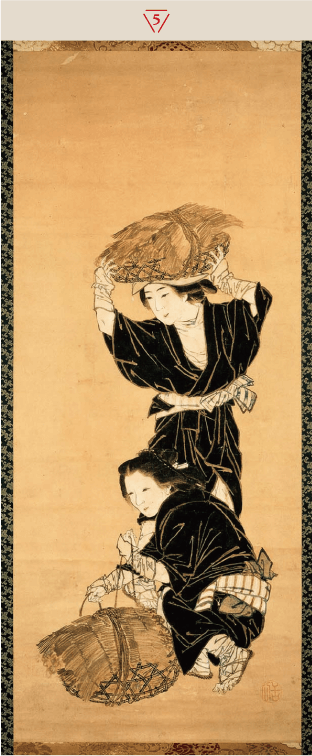 5_繊細な筆致で描かれた絵金の美人画「大原女図」高知県立美術館所蔵