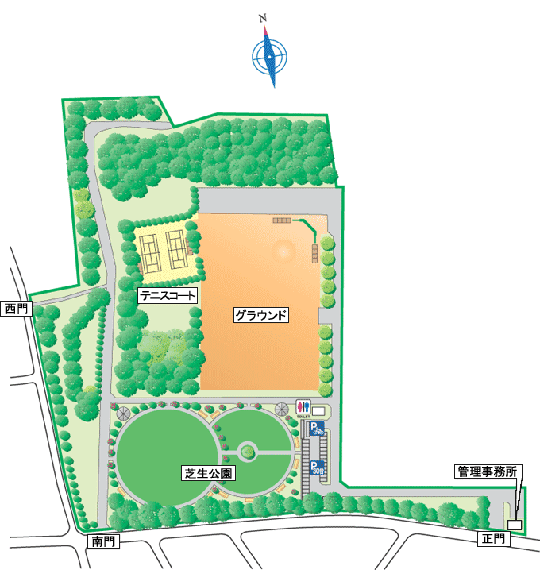 松山発電所記念公園平面図