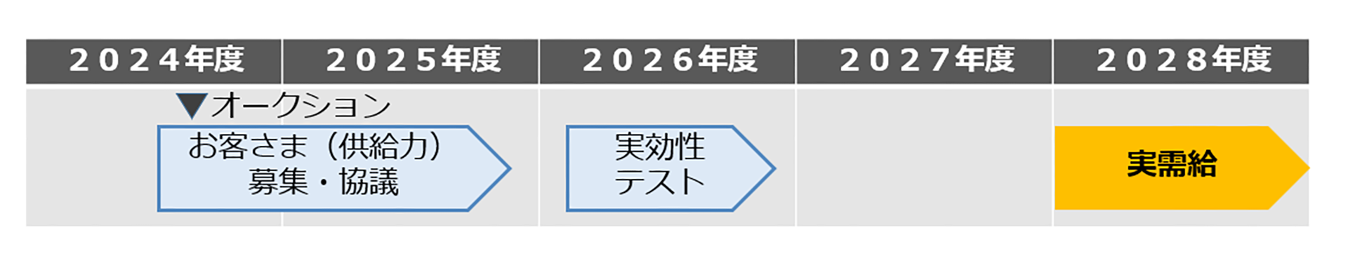 2025年度 容量市場のスケジュール