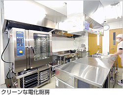 クリーンな電化厨房