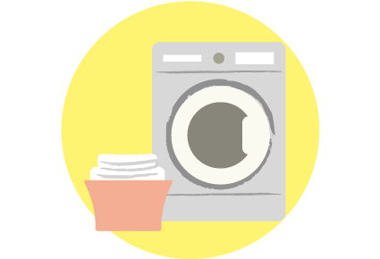 ドラム式洗濯機のイラスト