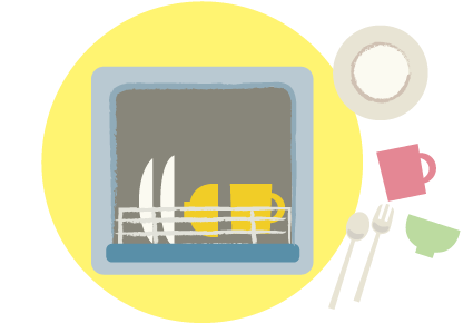 食器洗い乾燥機のイラスト