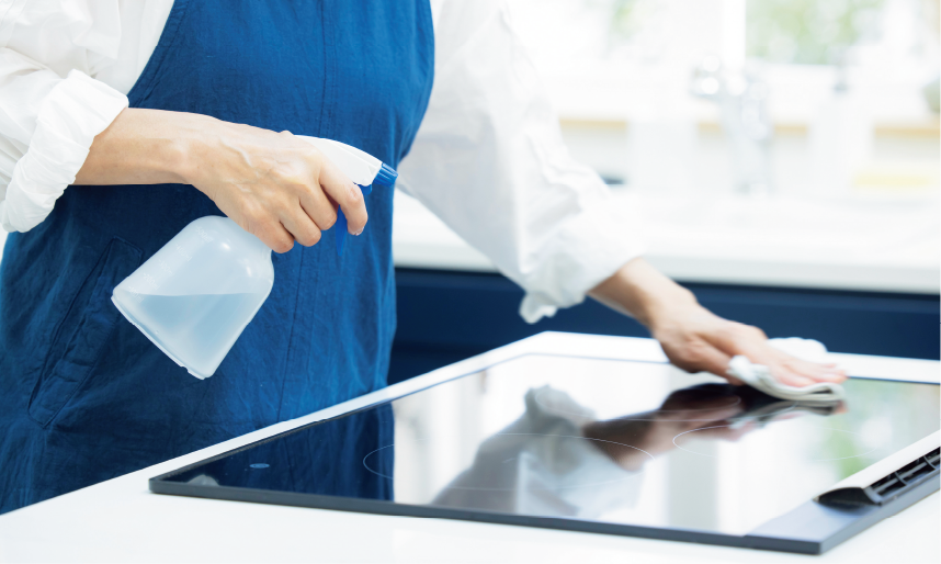 IHクッキングヒーターのトッププレートのイラスト