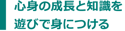 心身の成長と知識を遊びで身につける