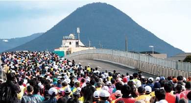 コースから見える飯野山