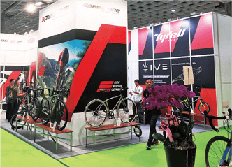自転車先進国である台湾で開催された展示会に出展した際の様子
