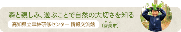 森と親しみ、遊ぶことで自然の大切さを知る