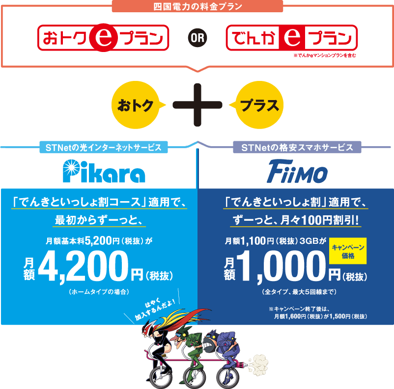 四国電力の料金プラン