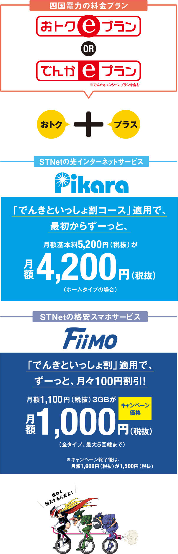 四国電力の料金プラン