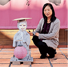 「狐の嫁入りJIZO」と制作者の蔵長 澤田さん