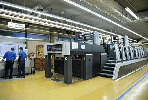 インキ量をはじめ印刷機の各種設定をデジタルで管理しています。