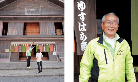 「梼原と隈研吾建築案内人」を務める西川さん