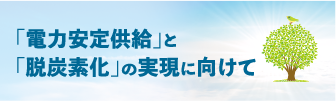 「電力安定供給」と「脱炭素化」の実現に向けて