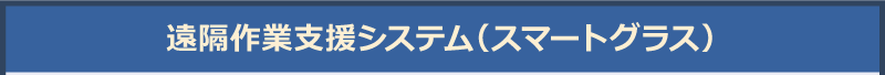 遠隔作業支援システム（スマートグラス）