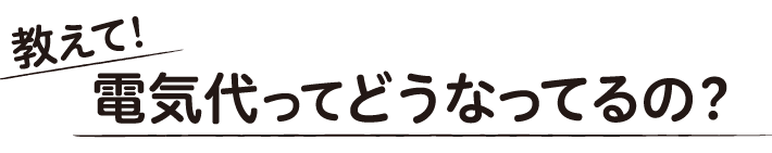 教えて！電気代ってどうなってるの？