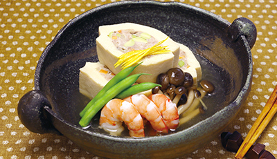 海老と高野豆腐の印籠煮
