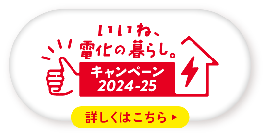 いいね、電化の暮らし。キャンペーン2024-25 詳しくはこちら