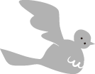 灰色の鳥のイラスト