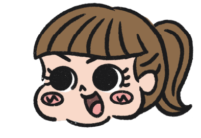 口がへの字のコヅーのイラスト