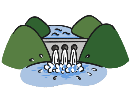 ダムのイラスト