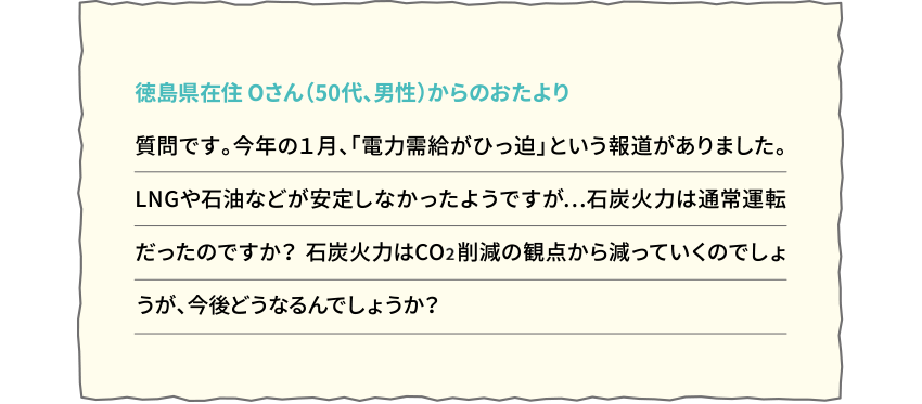 電力供給がひっ迫