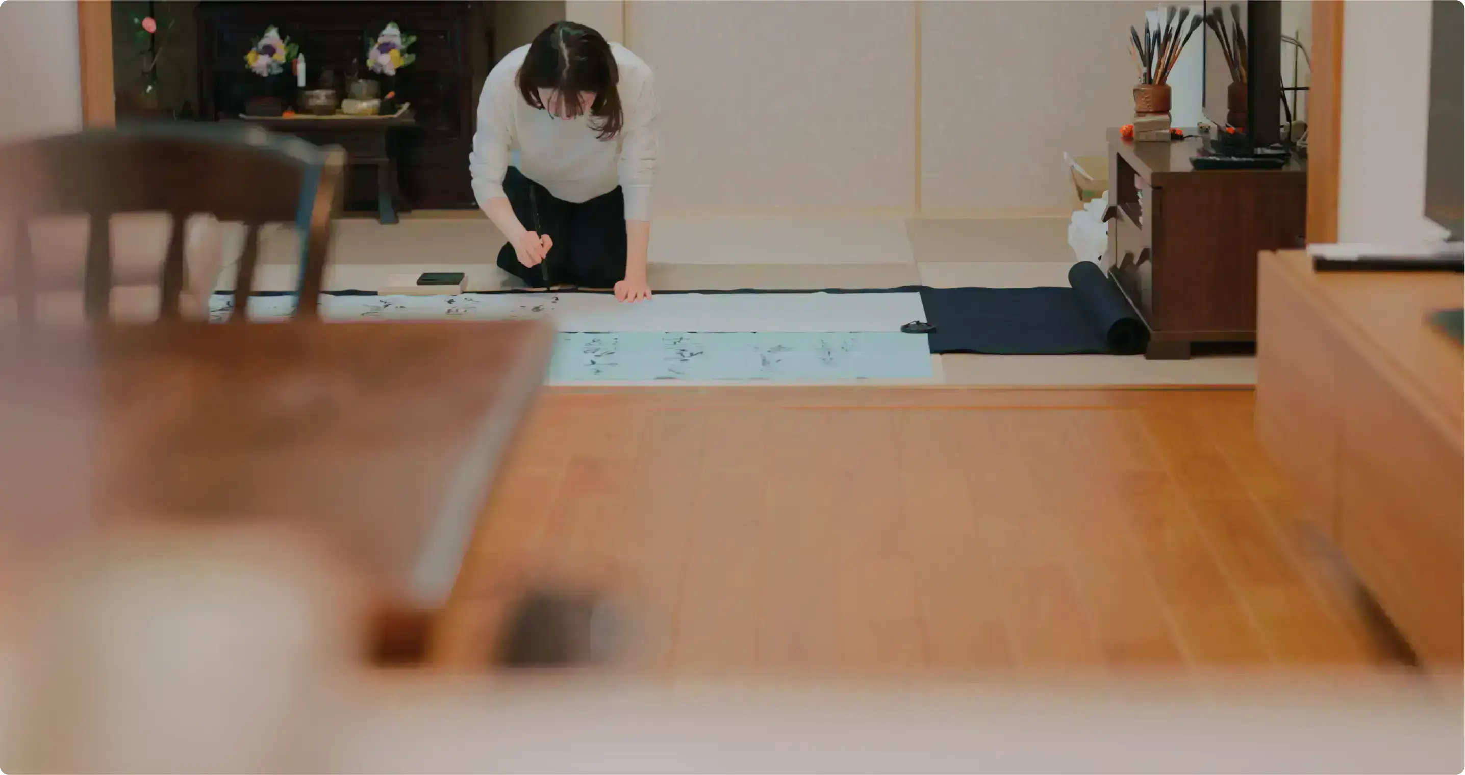 高知支店 総務部 総務広報課 杉本渚さん4歳から始めた書道の写真