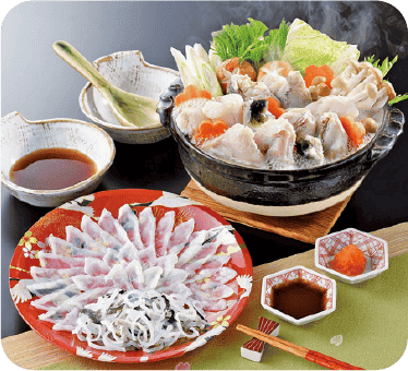 関とら本店　とらふく刺身・ふくちりセット