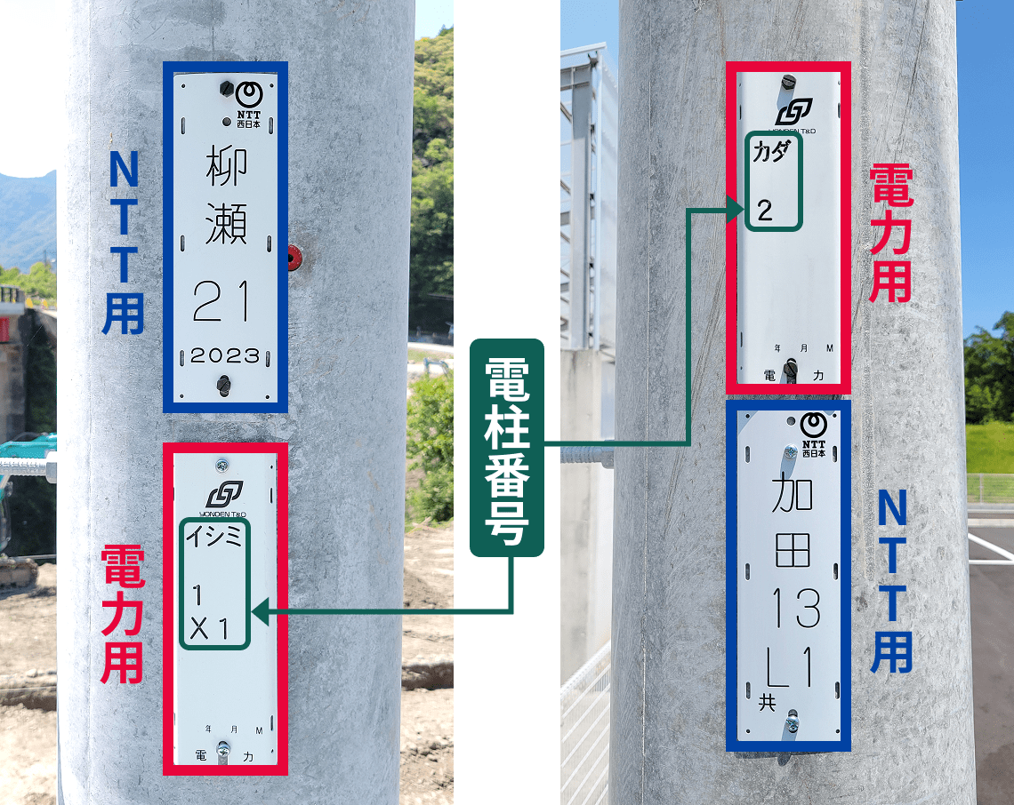 電柱番号サンプル