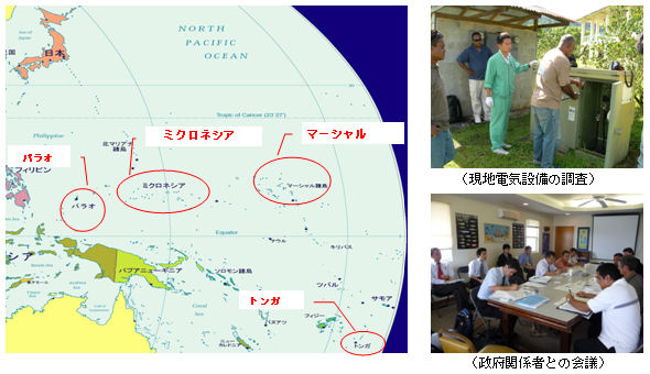 調査対象国と現地調査の様子