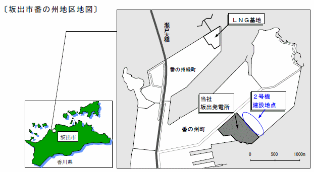 坂出市番の洲地区地図