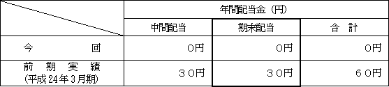 平成24年度 期末配当